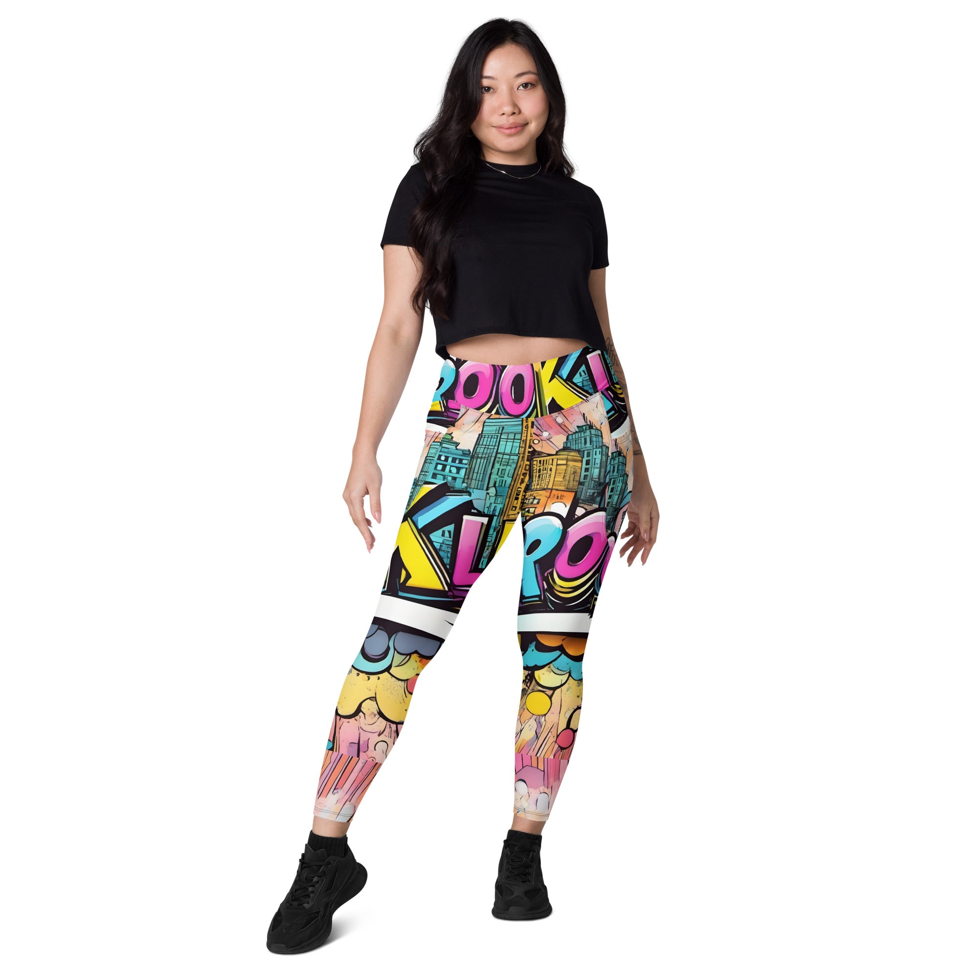 Brooklyn Grafitti Leggings with pockets