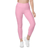 Candy Cotton Pink Leggings with pockets