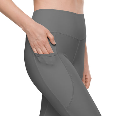 Silver Grey Leggings with Pockets