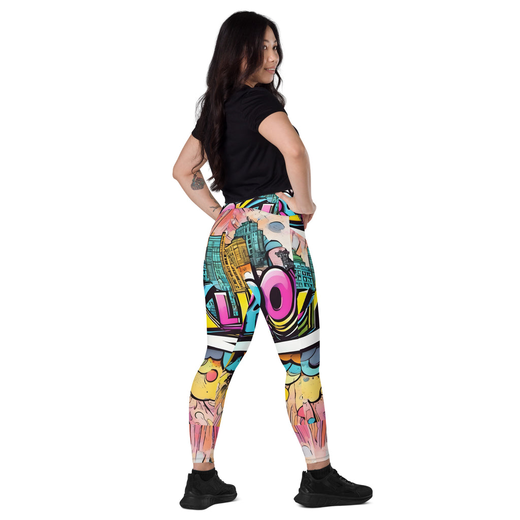 Brooklyn Grafitti Leggings with pockets