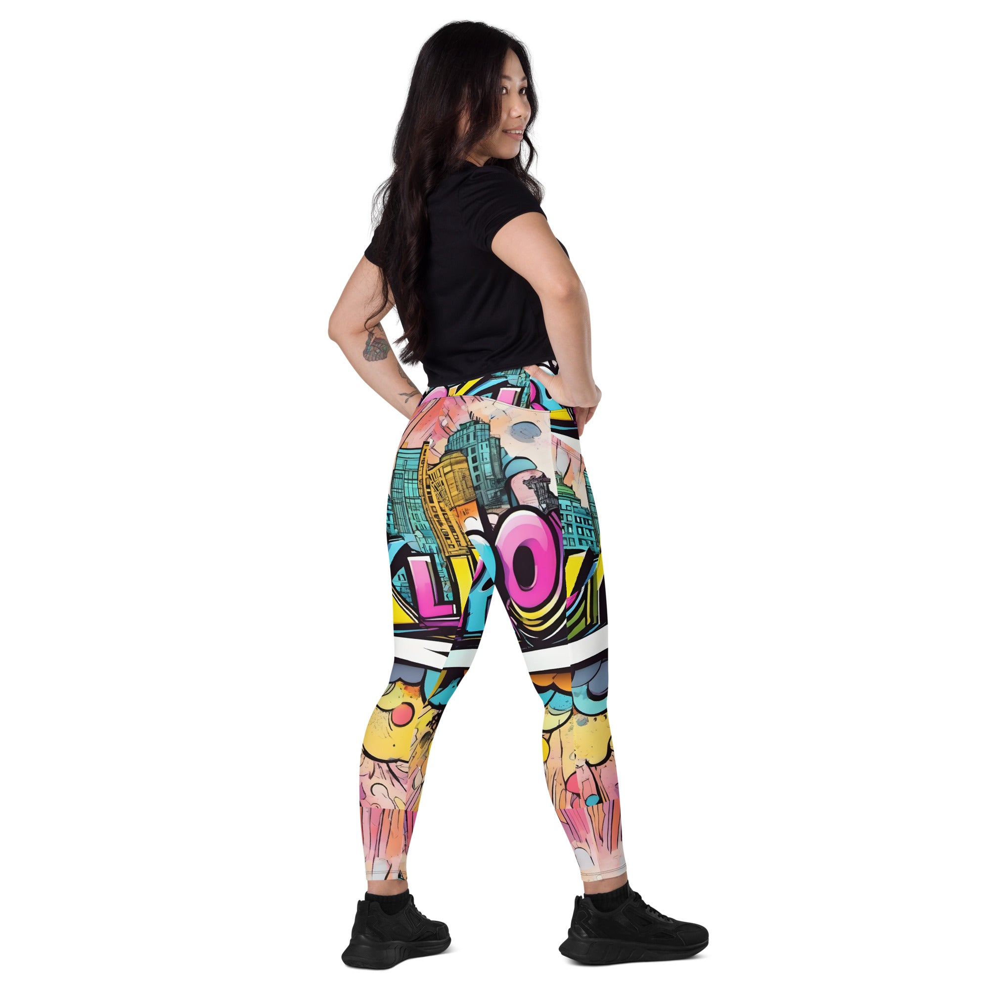 Brooklyn Grafitti Leggings with pockets