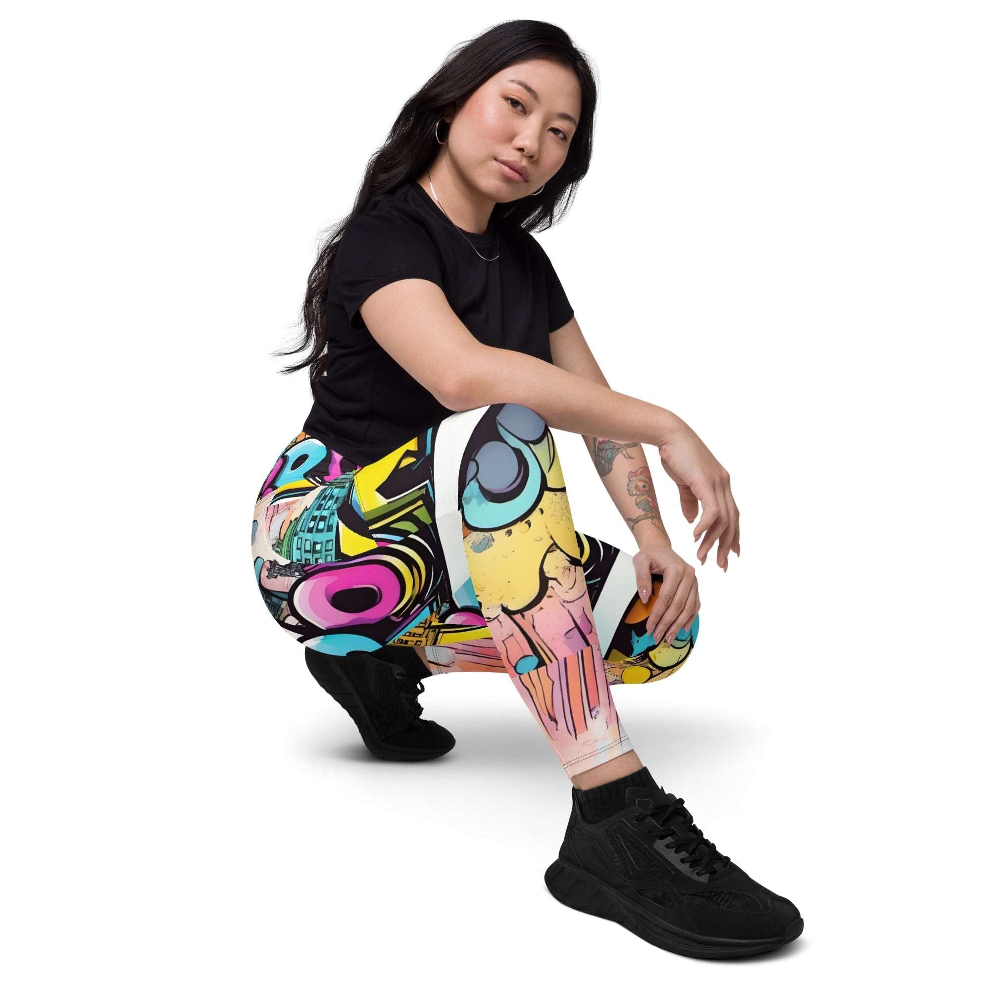 Brooklyn Grafitti Leggings with pockets