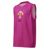 Hot pink basketball jersey with a cute image of a poodle FiFi