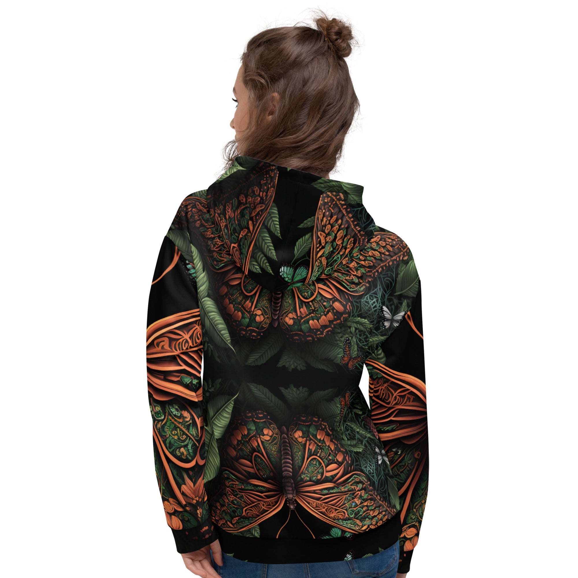 Halloween Butterfly Unisex Hoodie green, 