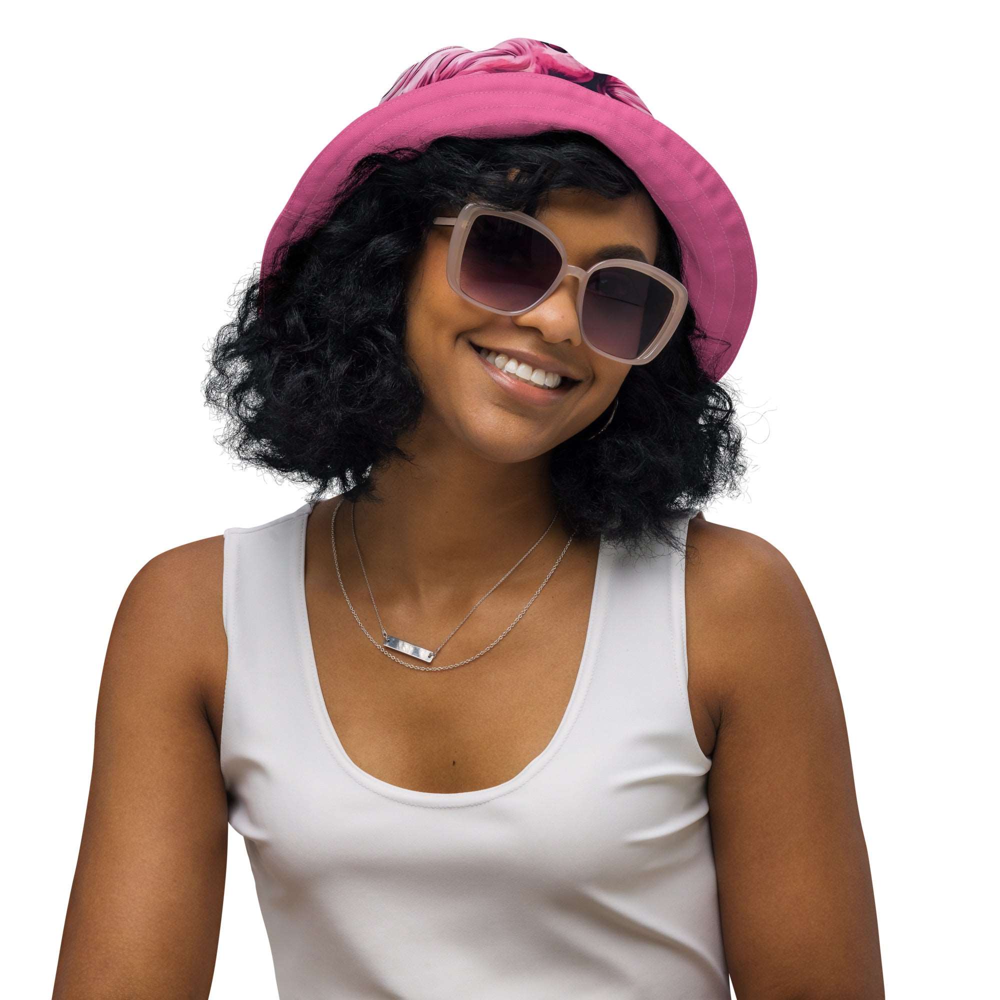 Pink Flamingo Reversible bucket hat