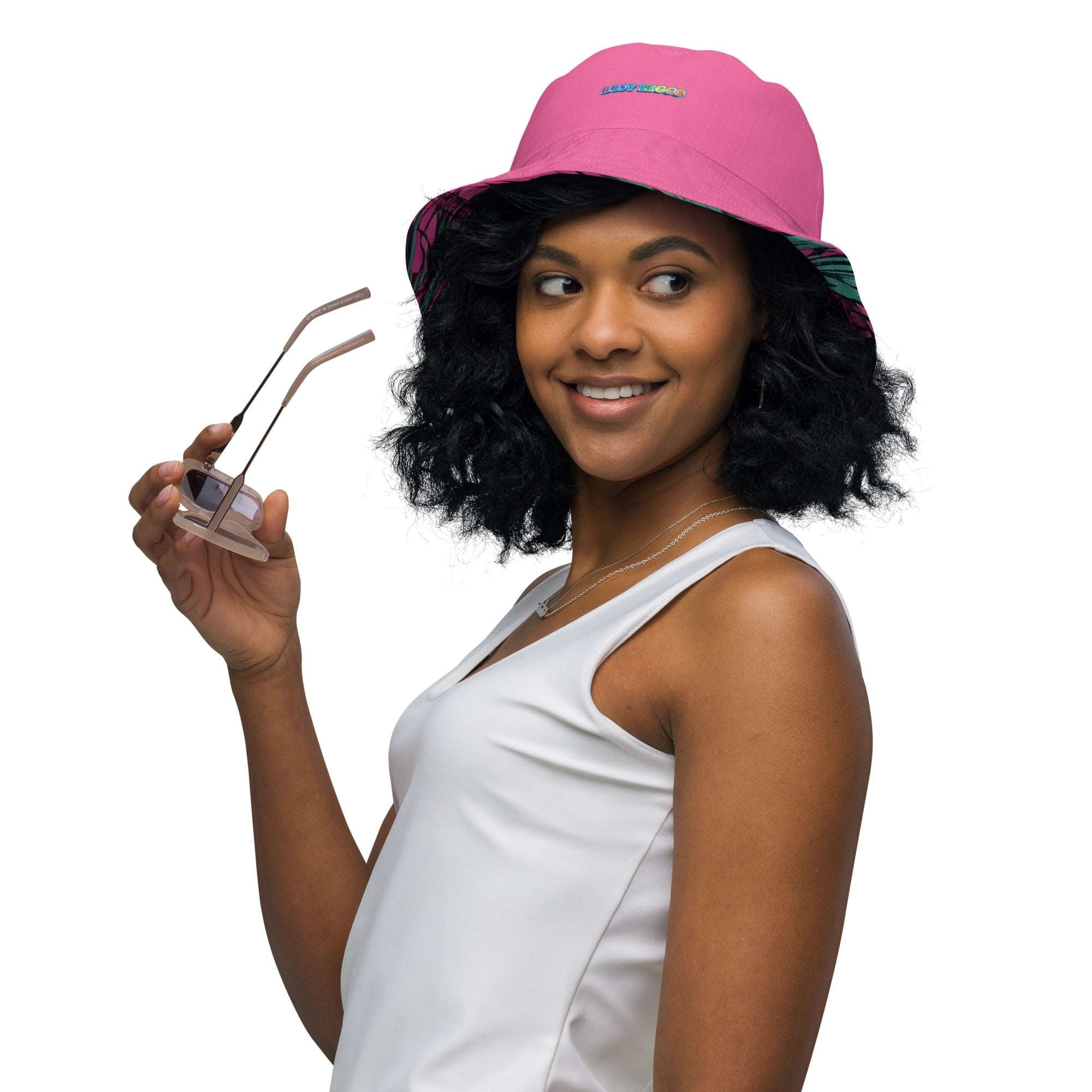 Pink Flamingo Reversible bucket hat