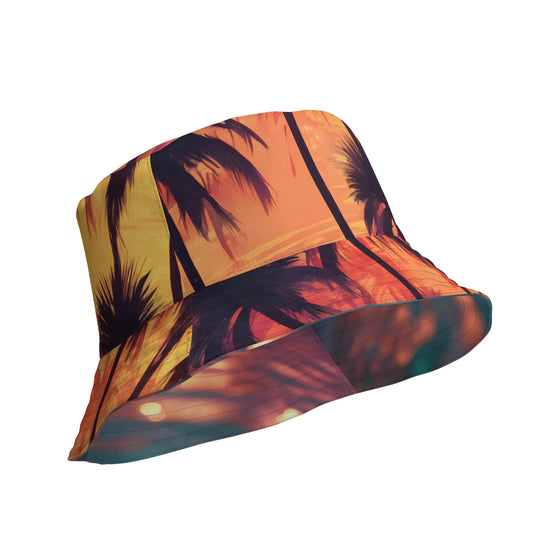 Miami Sunset Reversible Bucket Hat