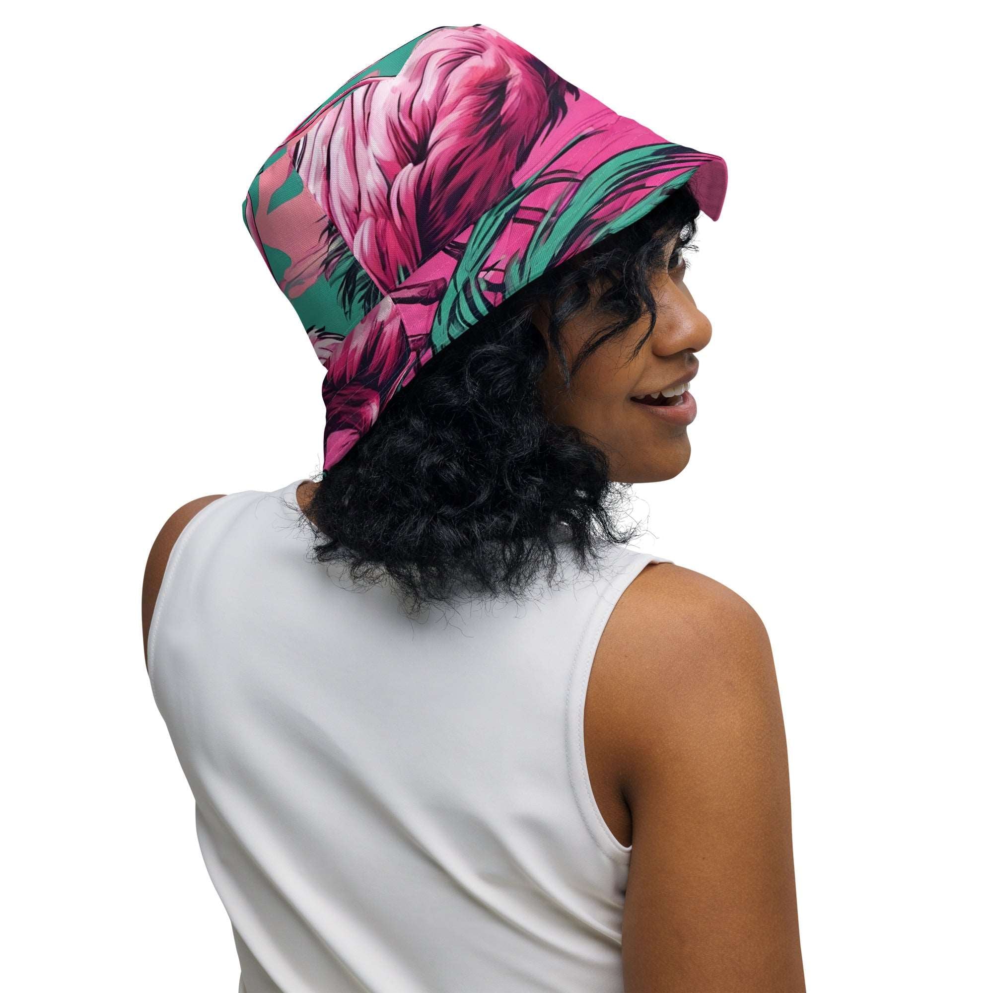 Pink Flamingo Reversible bucket hat