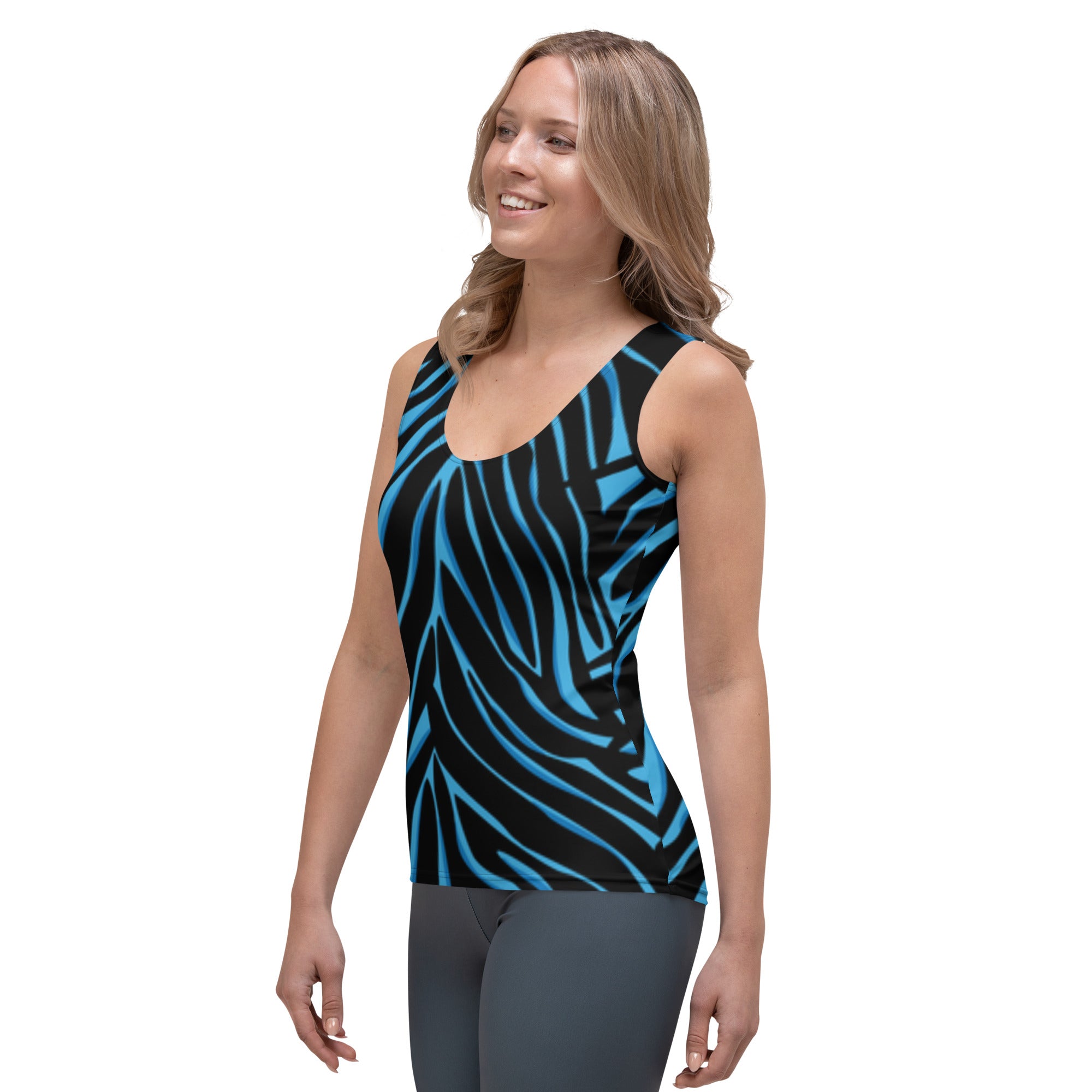 Electric Zebra Relaxed Fit Tank Top