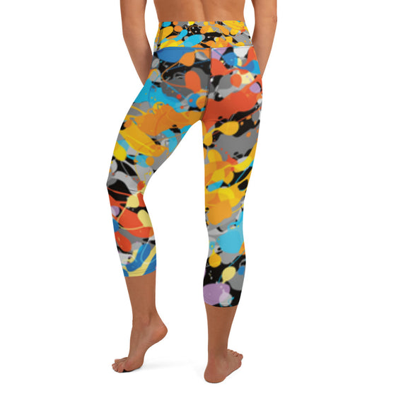 Paint Splash Yoga Capri Leggings