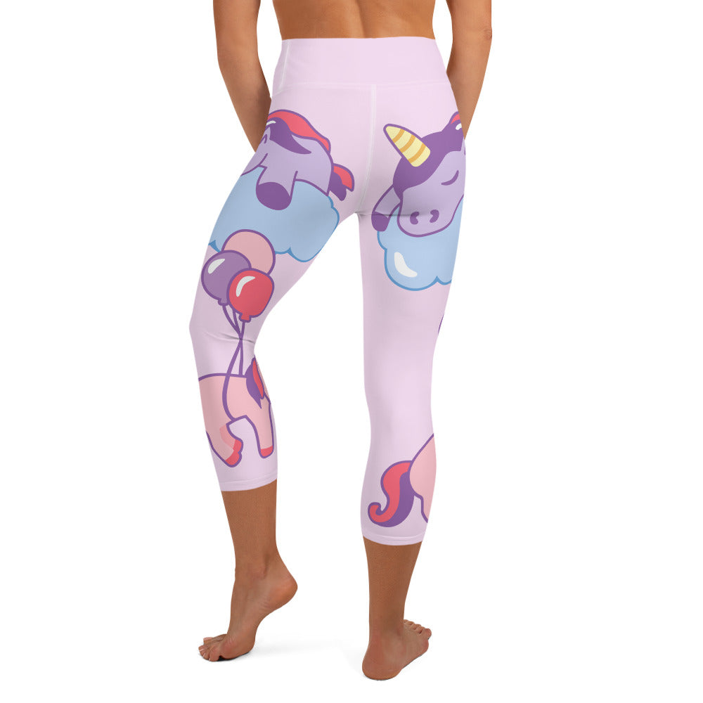 Unicorn Dreams Yoga Capri Leggings