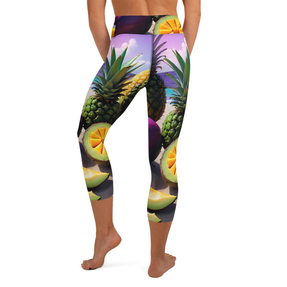 Island Fruits Yoga Capri Leggings