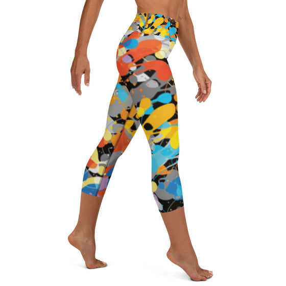 Paint Splash Yoga Capri Leggings