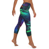 Mi Isle is Bonito Yoga Capri Leggings with fluorsent leave