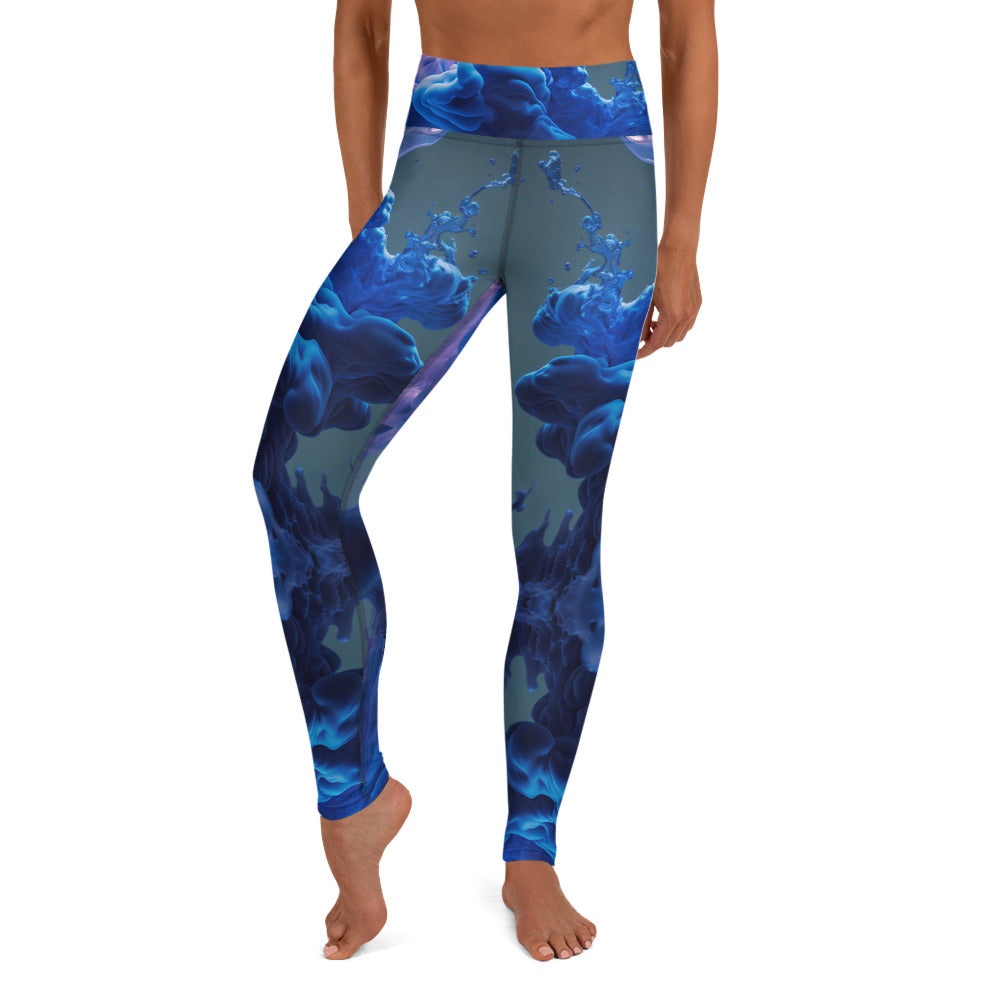 Purple Blue Cloud Yoga Leggings
