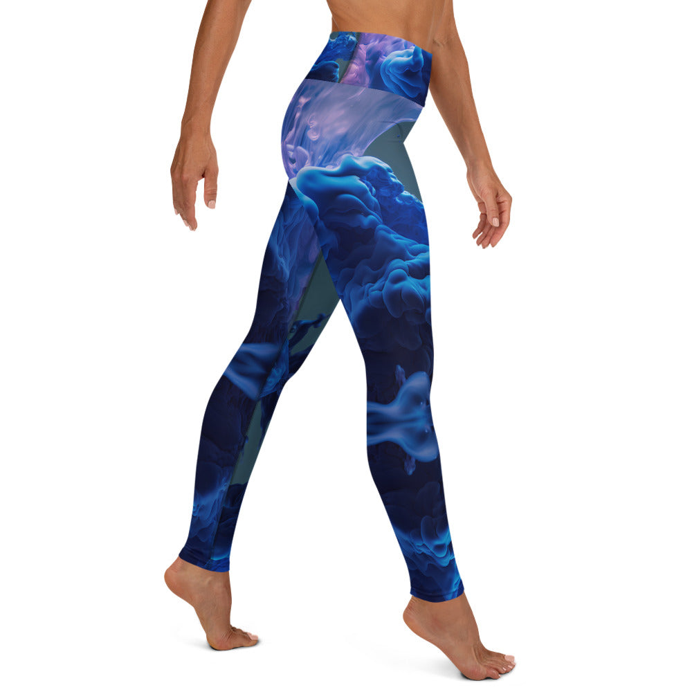 Purple Blue Cloud Yoga Leggings