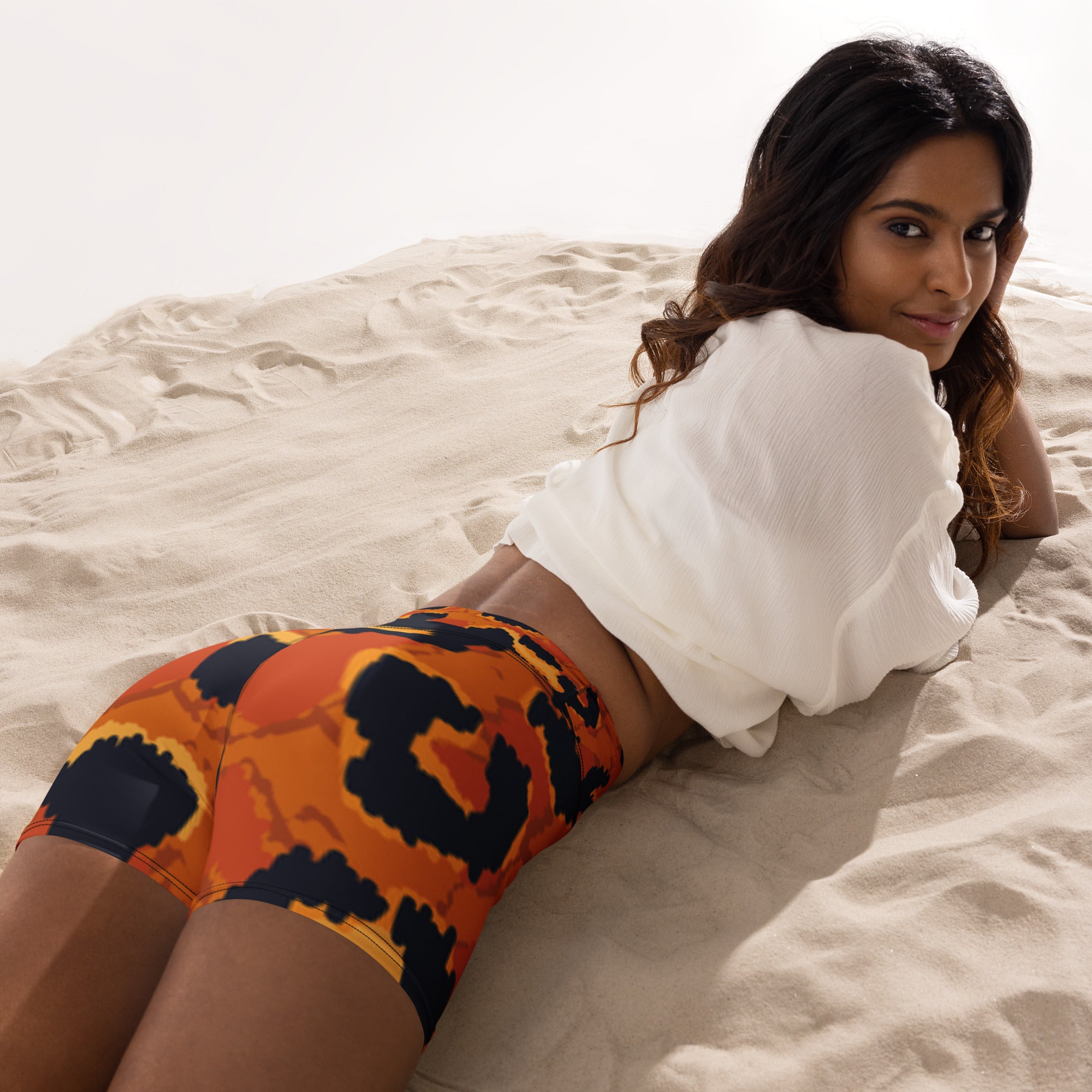 Animal Print Yoga Shorts