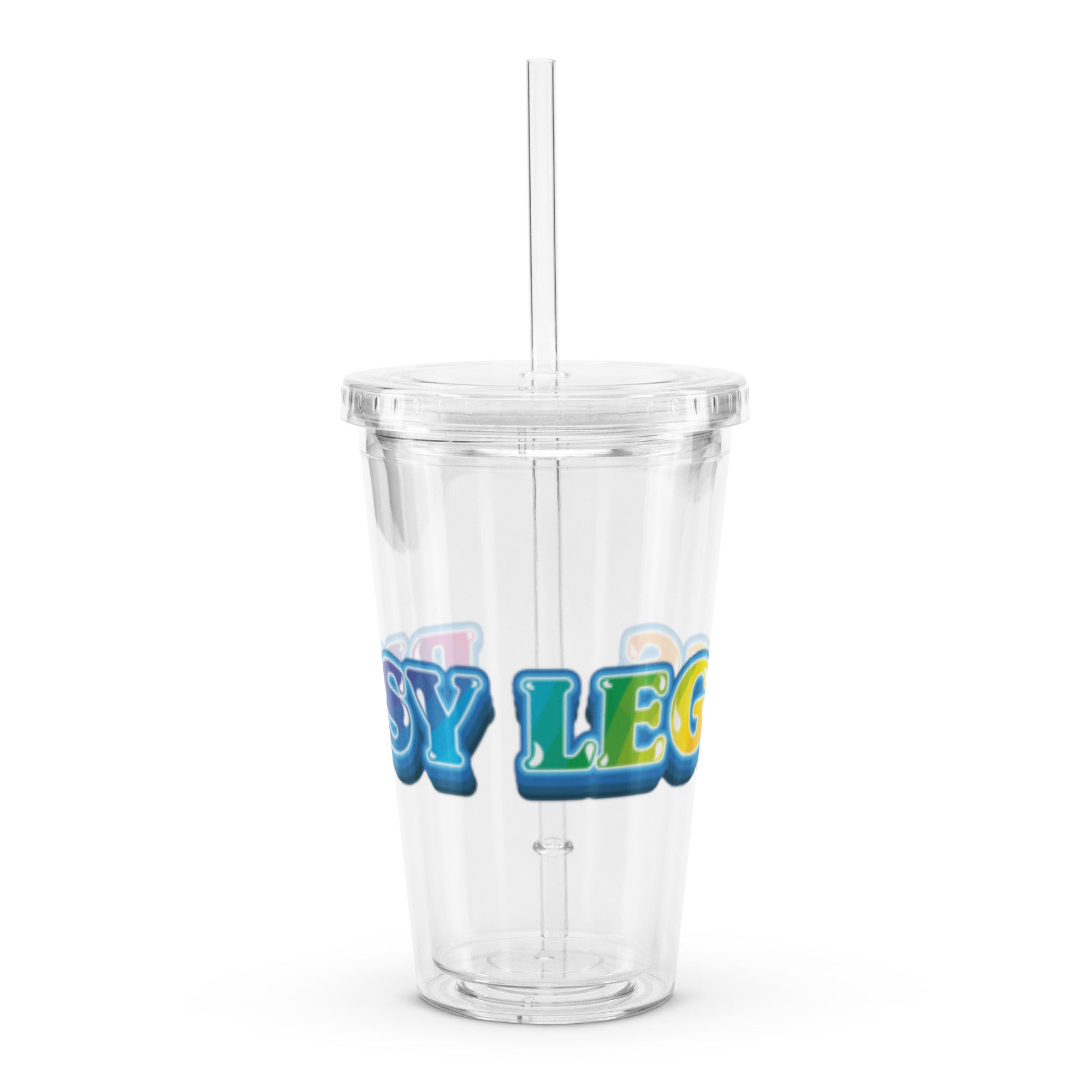 Busy Leggs Signture Clear plastic tumbler