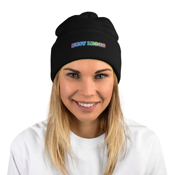 Busy Leggs Signature Pom-Pom Beanie