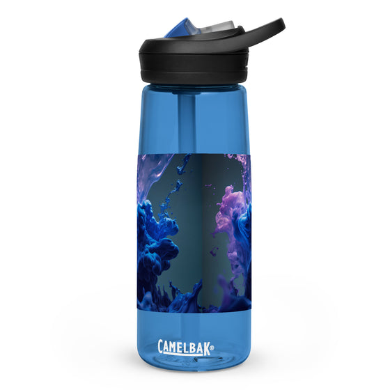 Purple Blue Cloud Sports water bottle