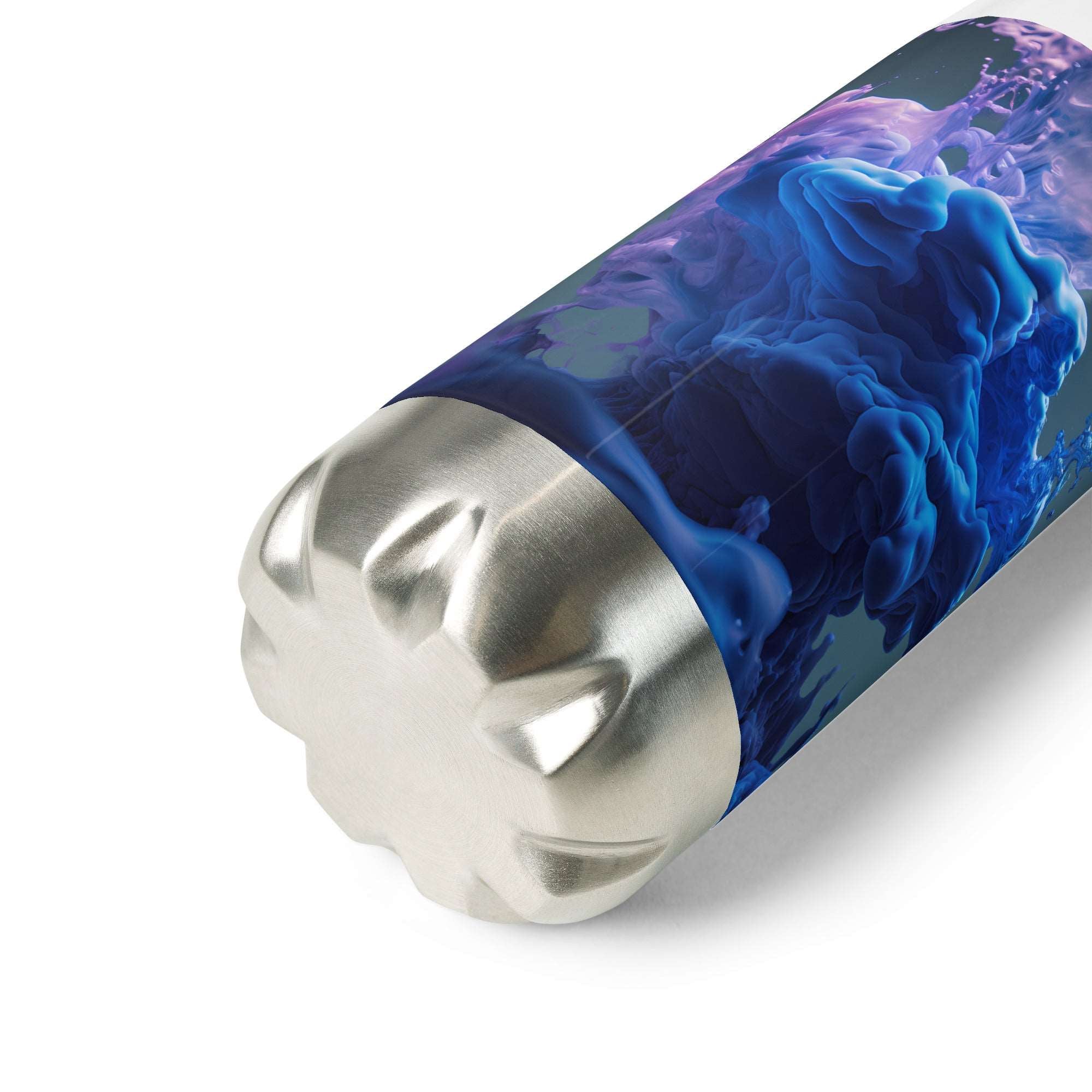 Purple Blue Clouds Glossy water bottle