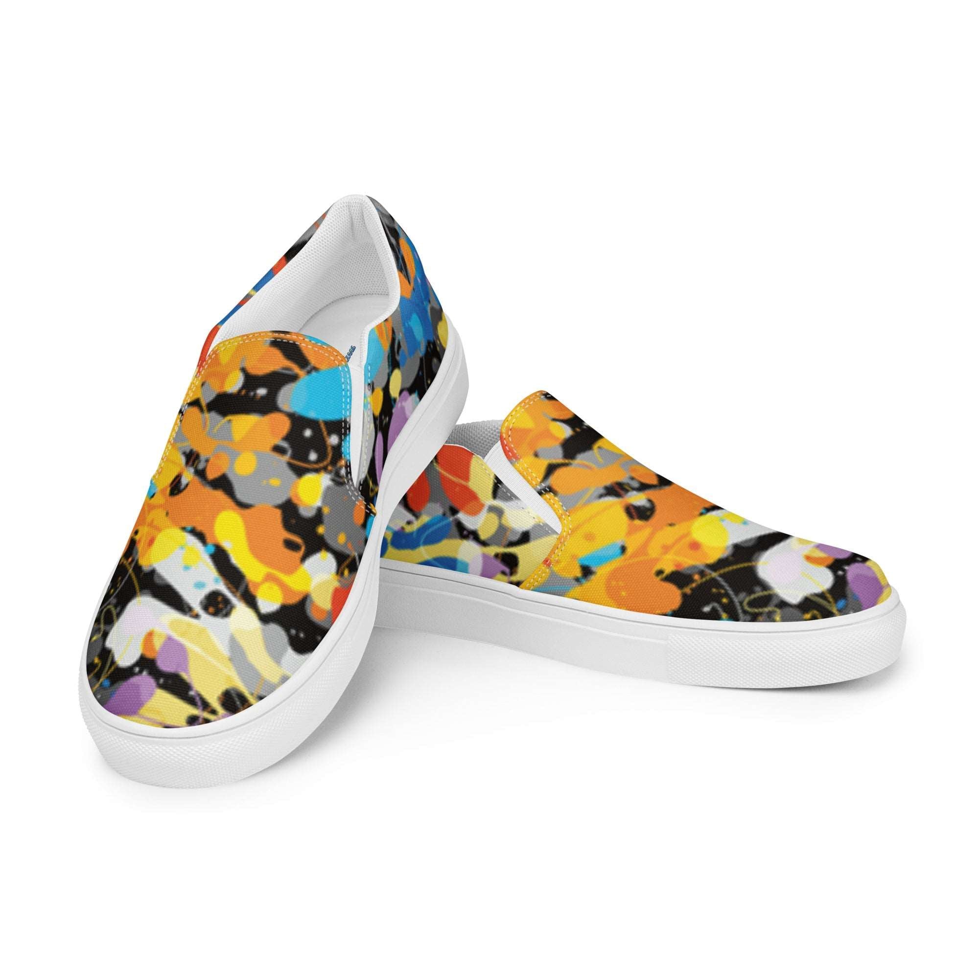 Paint Splash Slip-on Canvas Sneakers