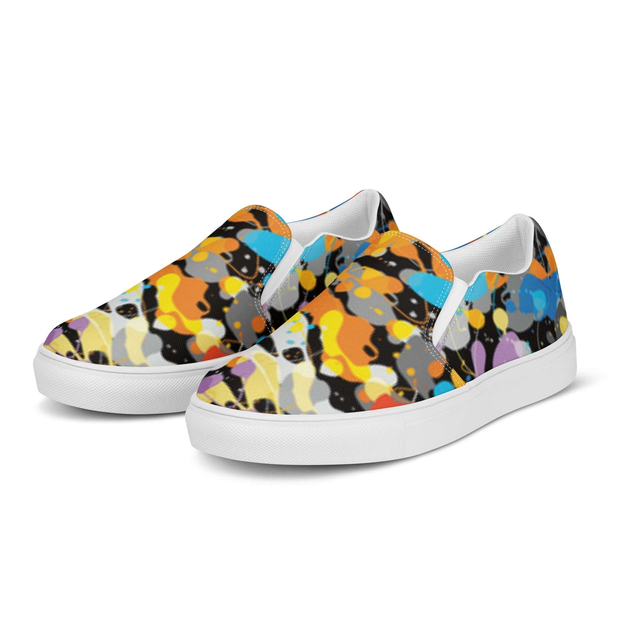 Paint Splash Slip-on Canvas Sneakers