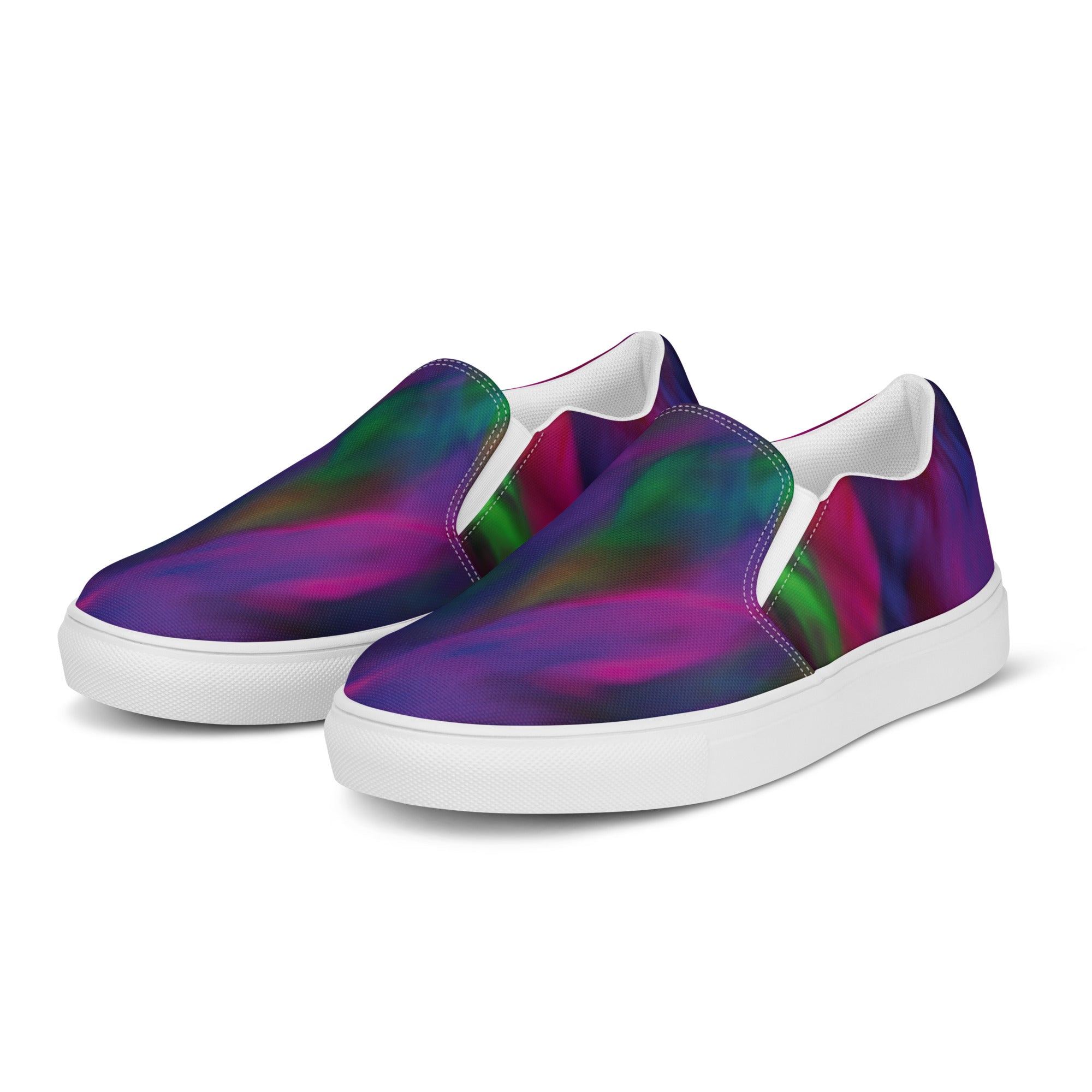 Purple Galaxy Slip-on Canvas Sneakers