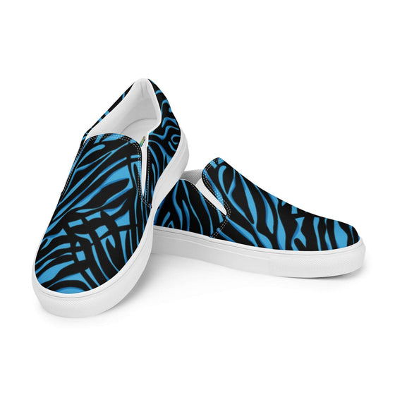 Electric Zebra Slip-on Canvas Sneakers