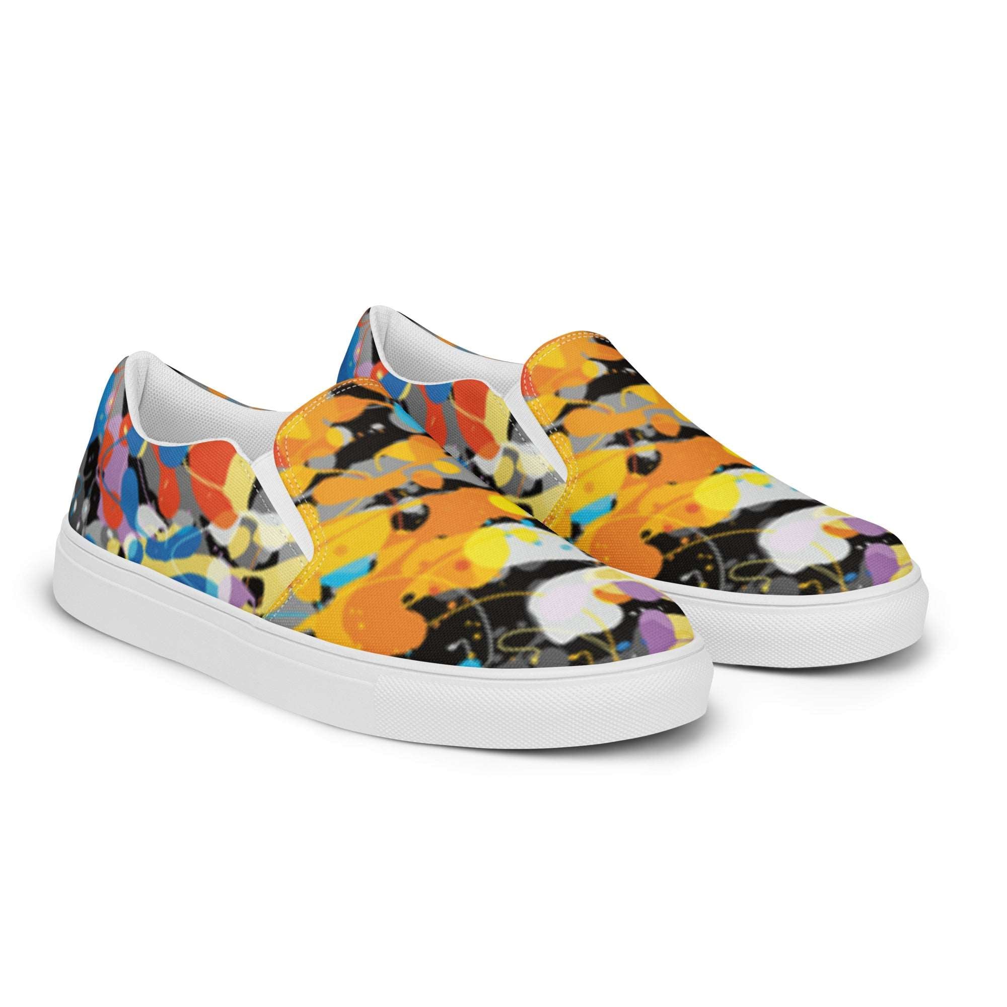 Paint Splash Slip-on Canvas Sneakers