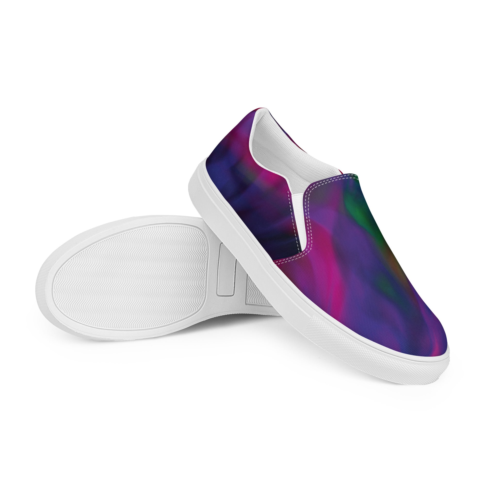 Purple Galaxy Slip-on Canvas Sneakers