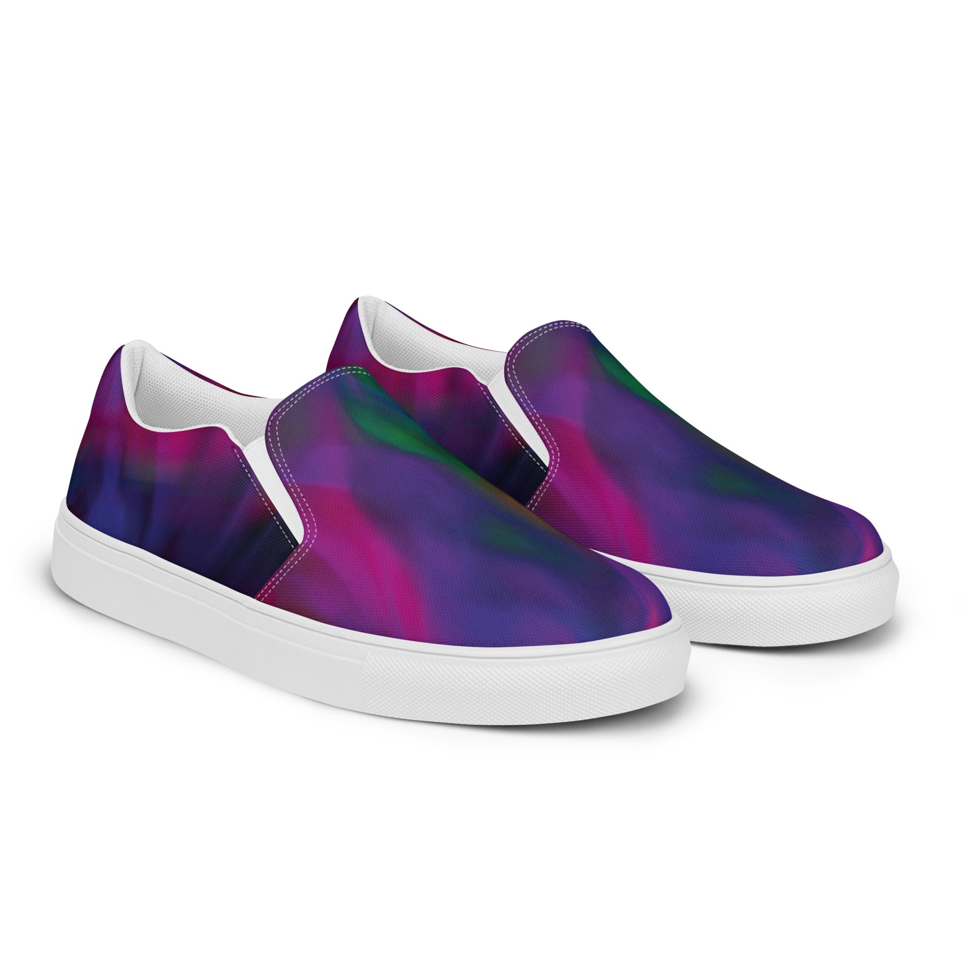 Purple Galaxy Slip-on Canvas Sneakers
